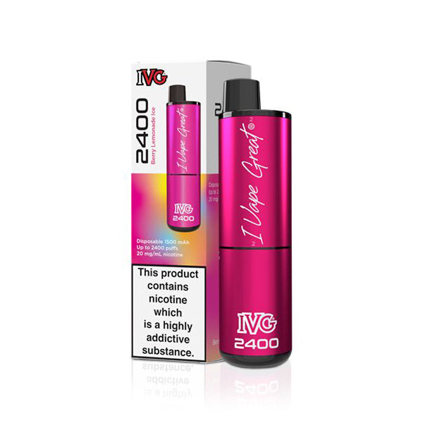 IVG 2400 Disposable Vape Device - Berry Lemonade