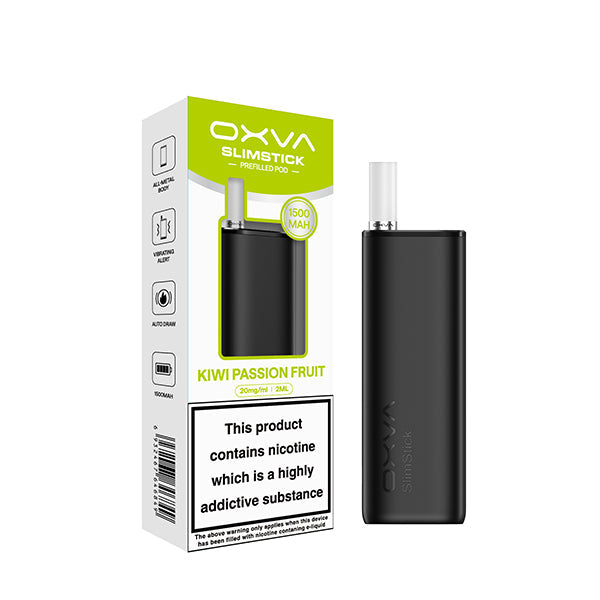 Oxva SlimStick Prefilled Pod Vape Kit - Black (Kiwi Passion Fruit)