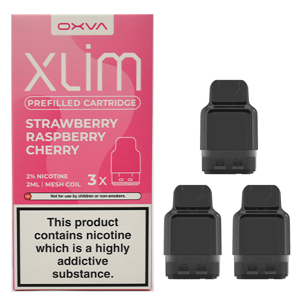 Oxva Xlim Prefilled Cartridge 3pack Strawberry Raspberry Cherry