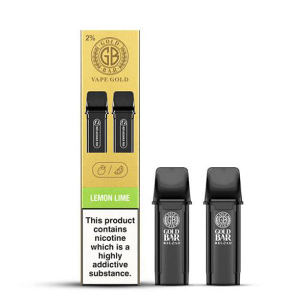 Gold Bar Reload Refill Prefilled Pods (2pk) - Lemon Lime