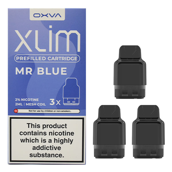 Oxva Xlim Prefilled Cartridge 3pack Mr Blue