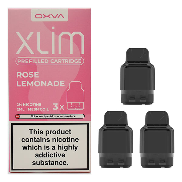 Oxva Xlim Prefilled Cartridge 3pack Rose Lemonade