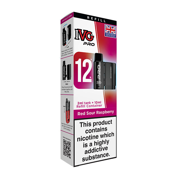 IVG PRO 12 Refill Pod 2ml - Red Sour Raspberry