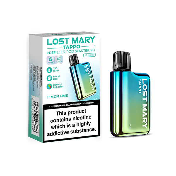 Lost Mary Tappo Pod Kit 20mg Blue Green & Lemon and Lime
