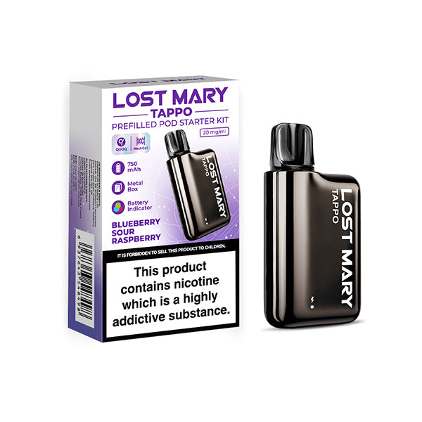Lost Mary Tappo Pod Kit 20mg Dark Bronze & Blue Sour Raspberry