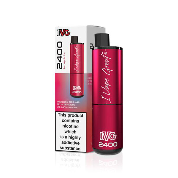 IVG 2400 Disposable Vape Device - Red Apple