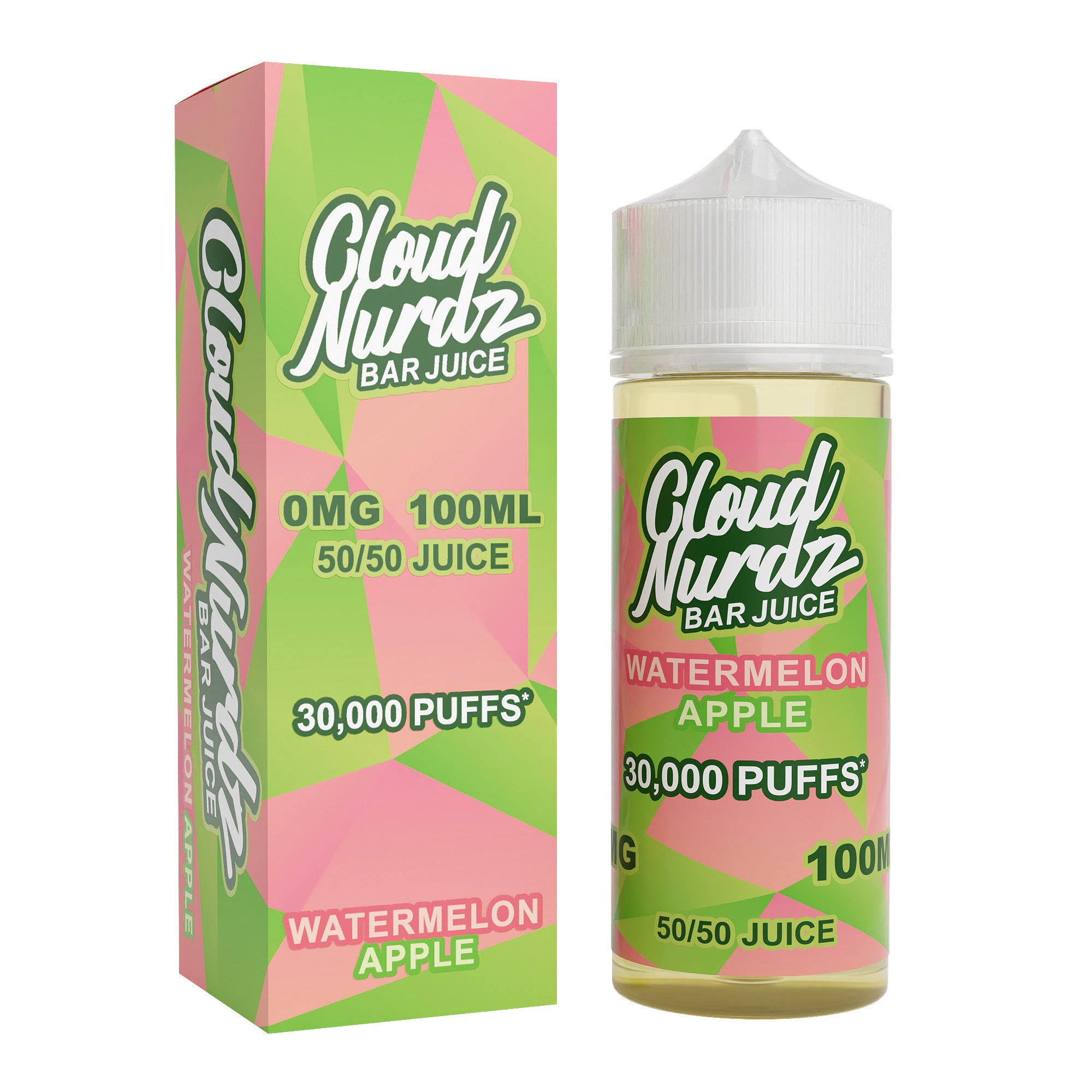 Cloud Nurdz Watermelon Apple 0mg 100ml Shortfill E-Liquid