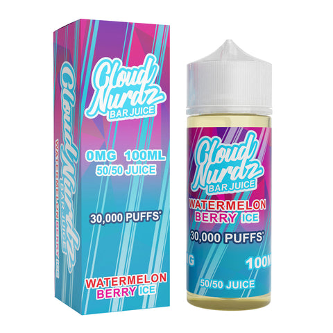Cloud Nurdz Watermelon Berry Ice 100ml Shortfill