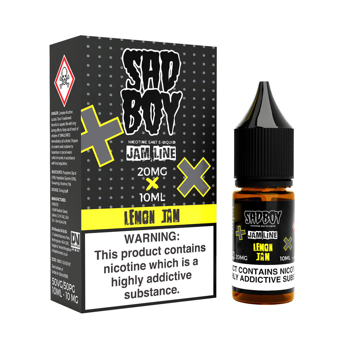 Sadboy Jam Line Lemon Jam 10ml Nic Salt