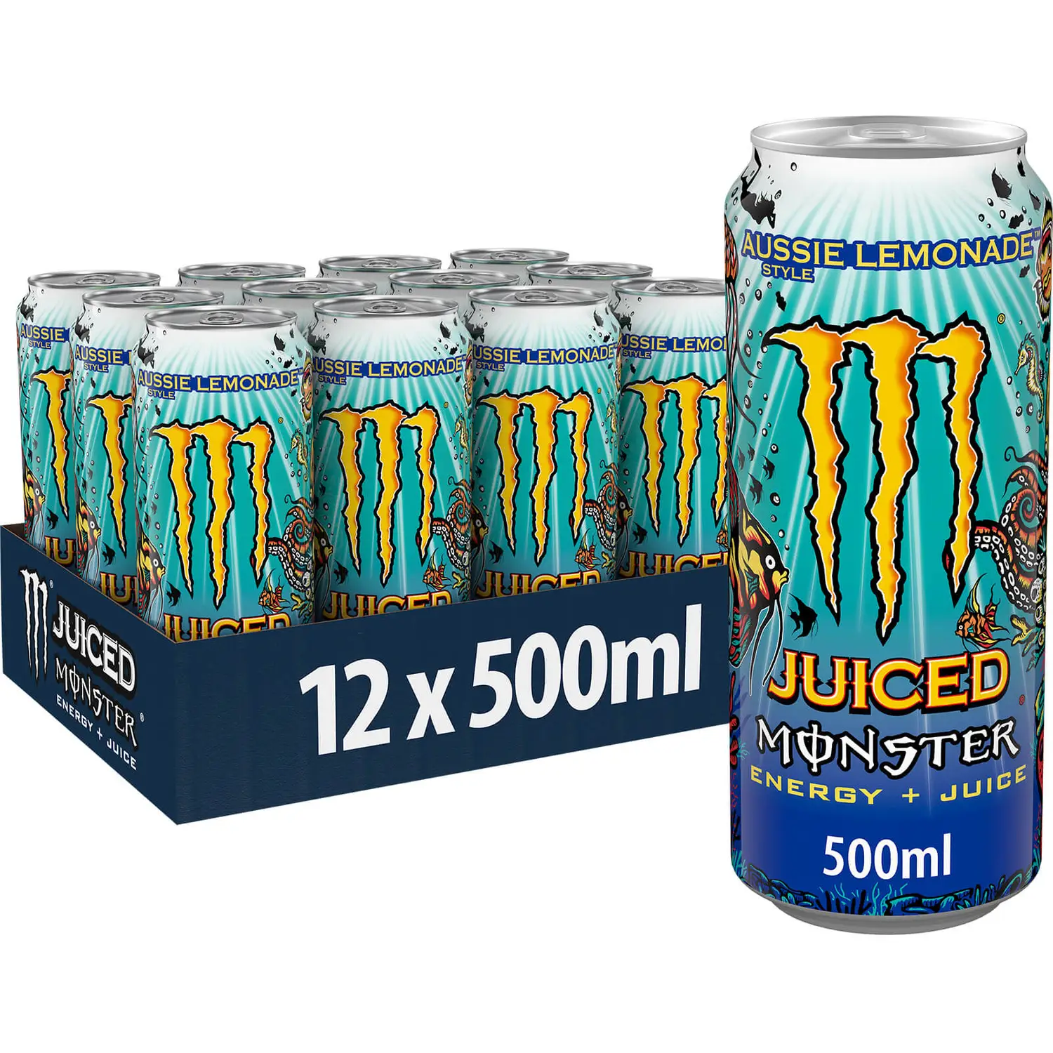 Monster Energy Drink Aussie Lemonade 12x500ml (Shipping Restricted)