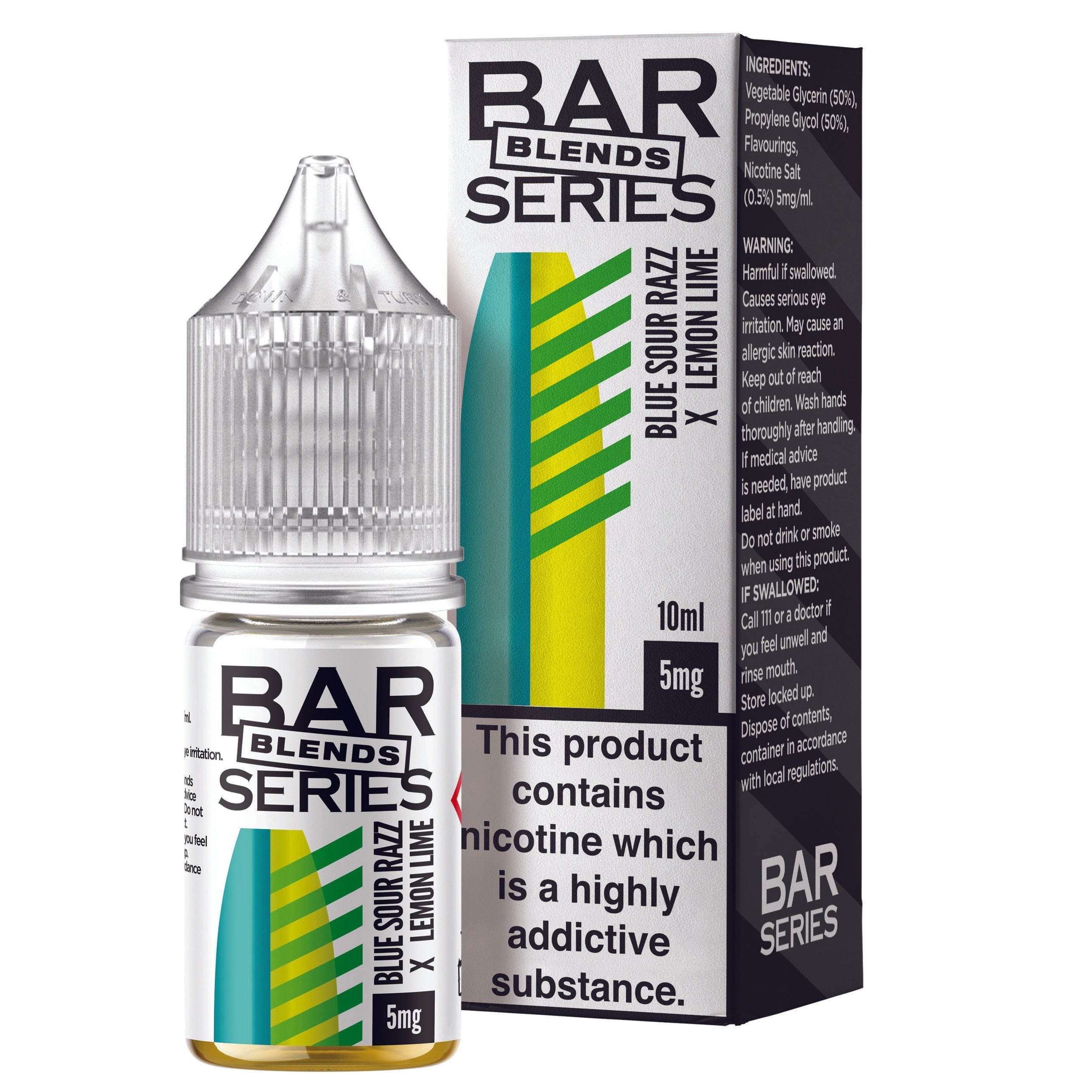 Blue Sour Razz x Lemon Lime Nic Salt by Bar Series - Nic Salts UK