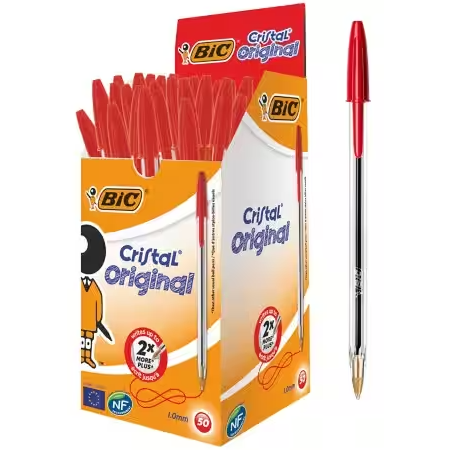 BiC Cristal Original Red Pens 50pk