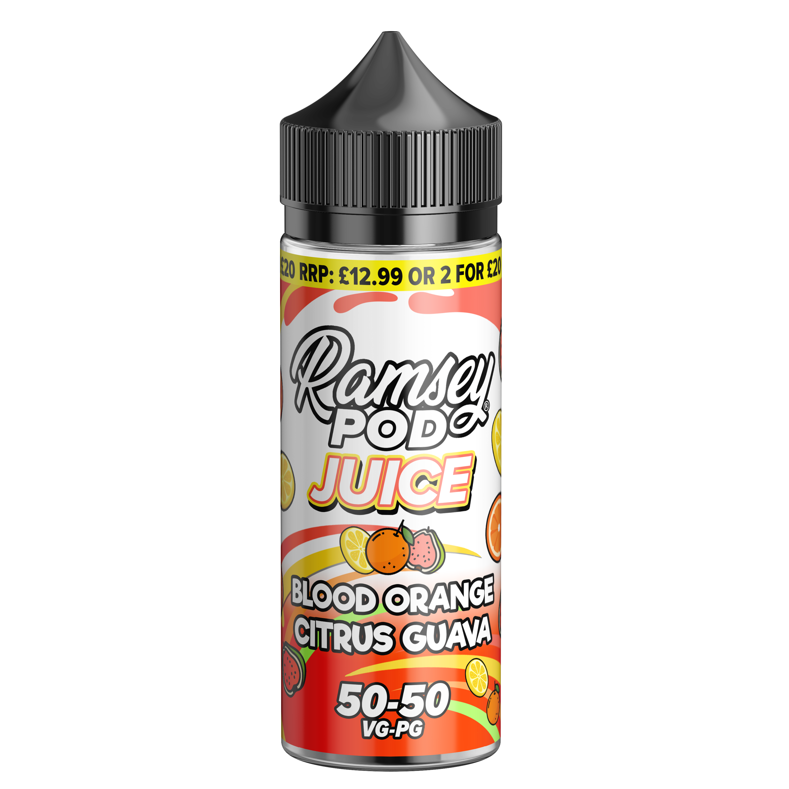 Ramsey Pod Juice Blood Orange Citrus Guava 0mg 100ml Shortfill E-Liquid Price Marked