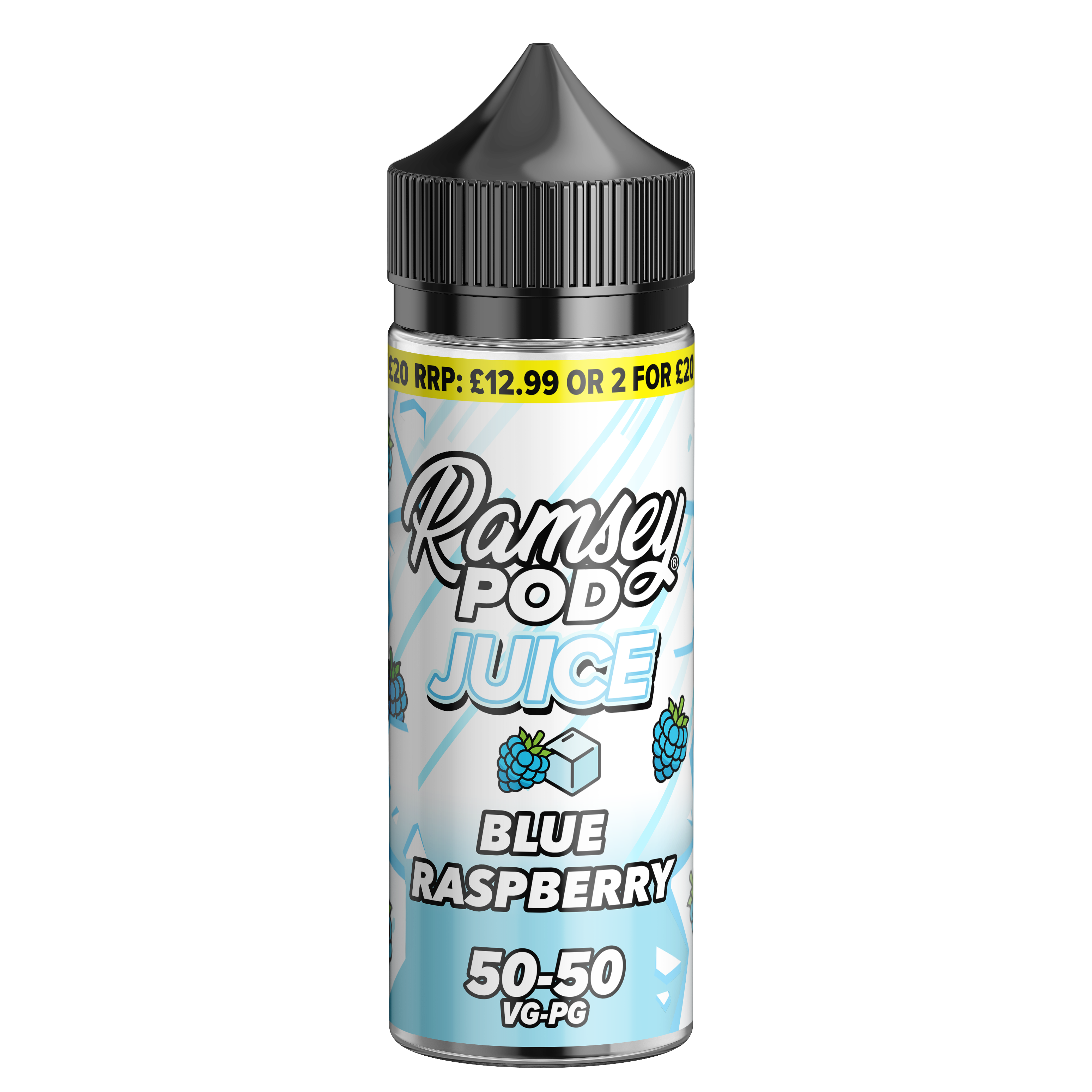 Ramsey Pod Juice Blue Raspberry Ice 0mg 100ml Shortfill E-Liquid Price Marked