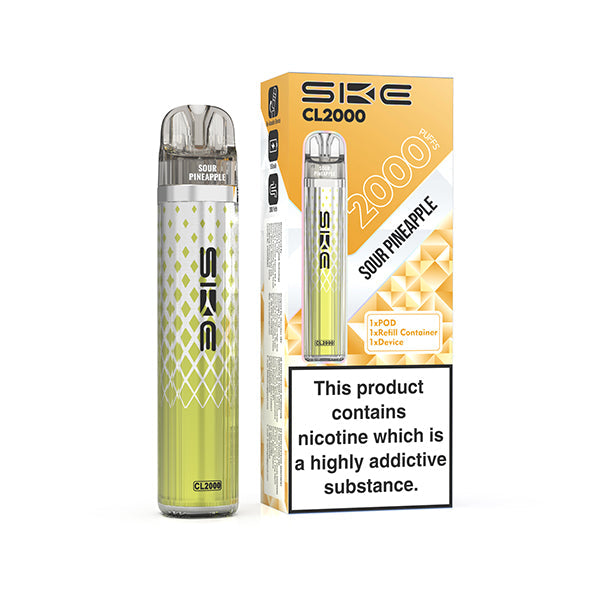 SKE CL2000 Prefilled Pod Vape Kit - Sour Pineapple