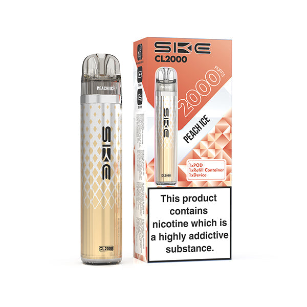 SKE CL2000 Prefilled Pod Vape Kit - Peach Ice