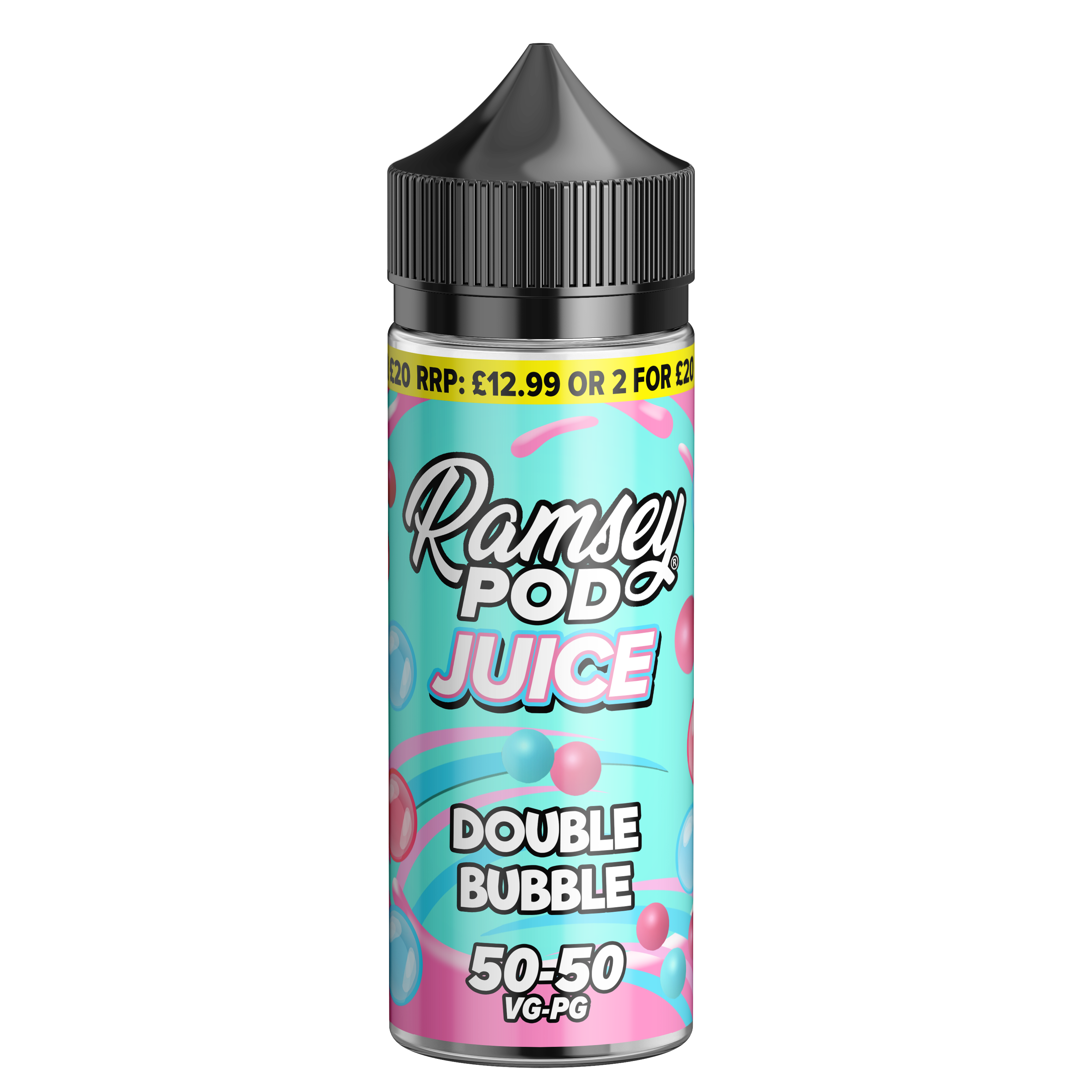 Ramsey Pod Juice Double Bubble 0mg 100ml Shortfill E-Liquid Price Marked