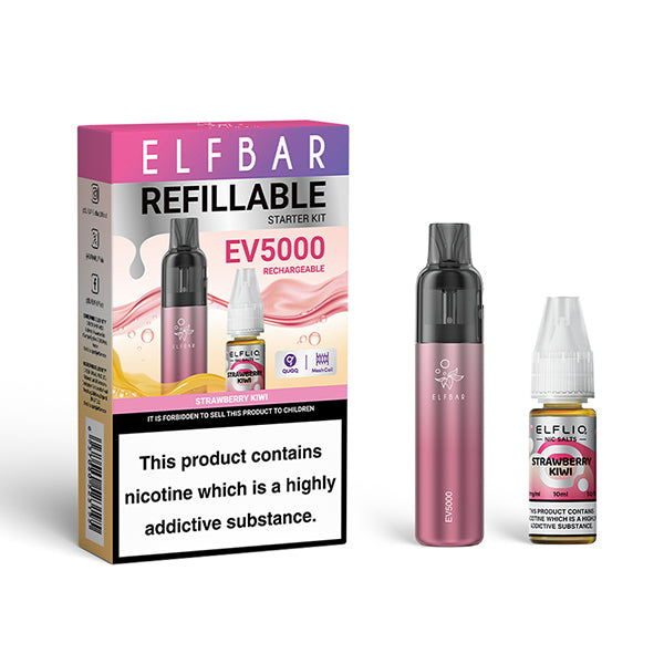 Elf Bar EV5000 Refillable Starter Kit - Strawberry Kiwi