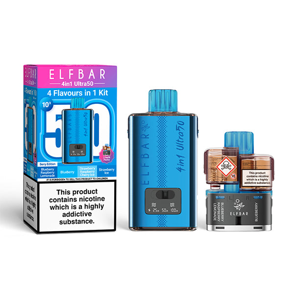 Elf Bar 4 in 1 Ultra 50 Prefilled Pod Kit - Prefilled Kits UK