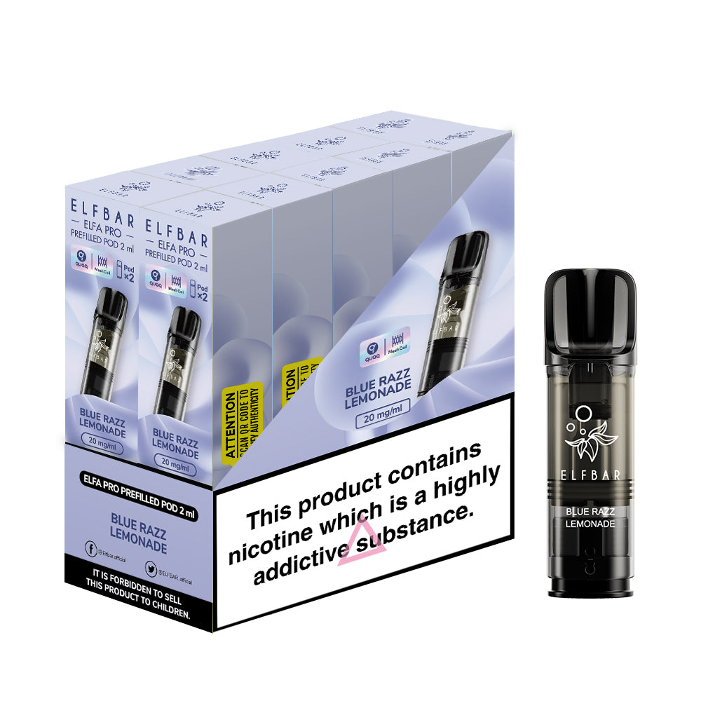 Elf Bar Elfa Pro Prefilled Pods 2pcs - Blue Razz Lemonade - Pack of 10