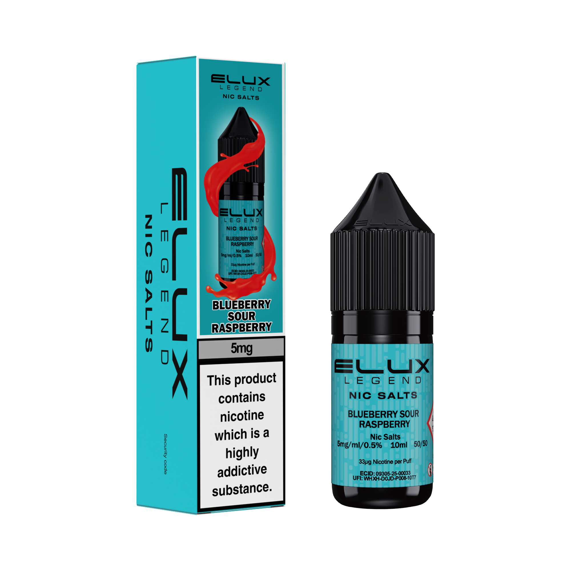 Blueberry Sour Raspberry Nic Salt by Elux - Nic Salts UK