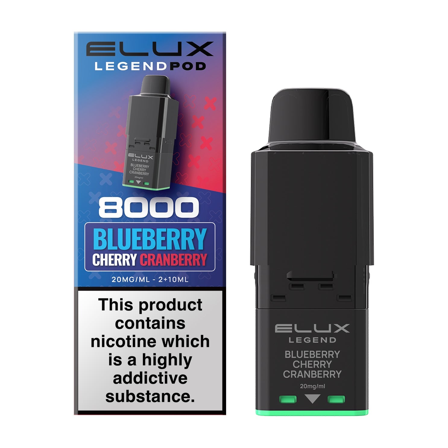 Elux Legend 8000 Prefilled Pods - Blueberry Cherry Cranberry