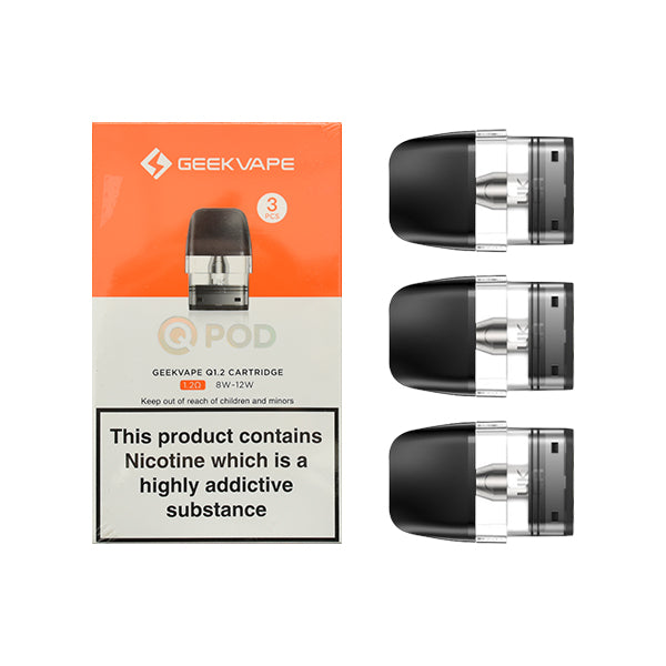 Geekvape Q Series Replacement Pods 3 Pack 1.2ohm (8-12w)