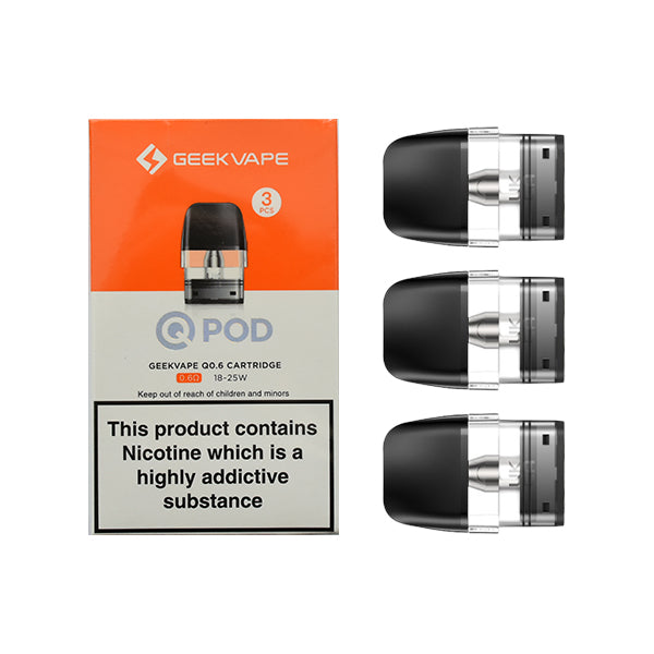 Geekvape Q Series Replacement Pods 3 Pack 0.6ohm (18-25w)