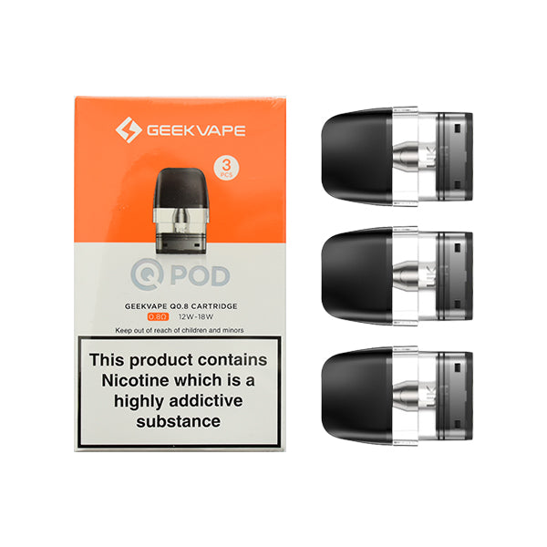 Geekvape Q Series Replacement Pods 3 Pack 0.8ohm (12-18w)