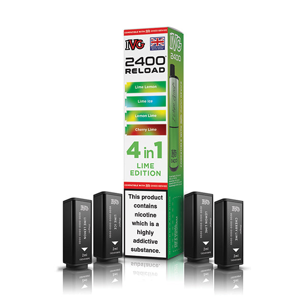 IVG 2400 Reload 4in1 Prefilled Pods Lime Edition