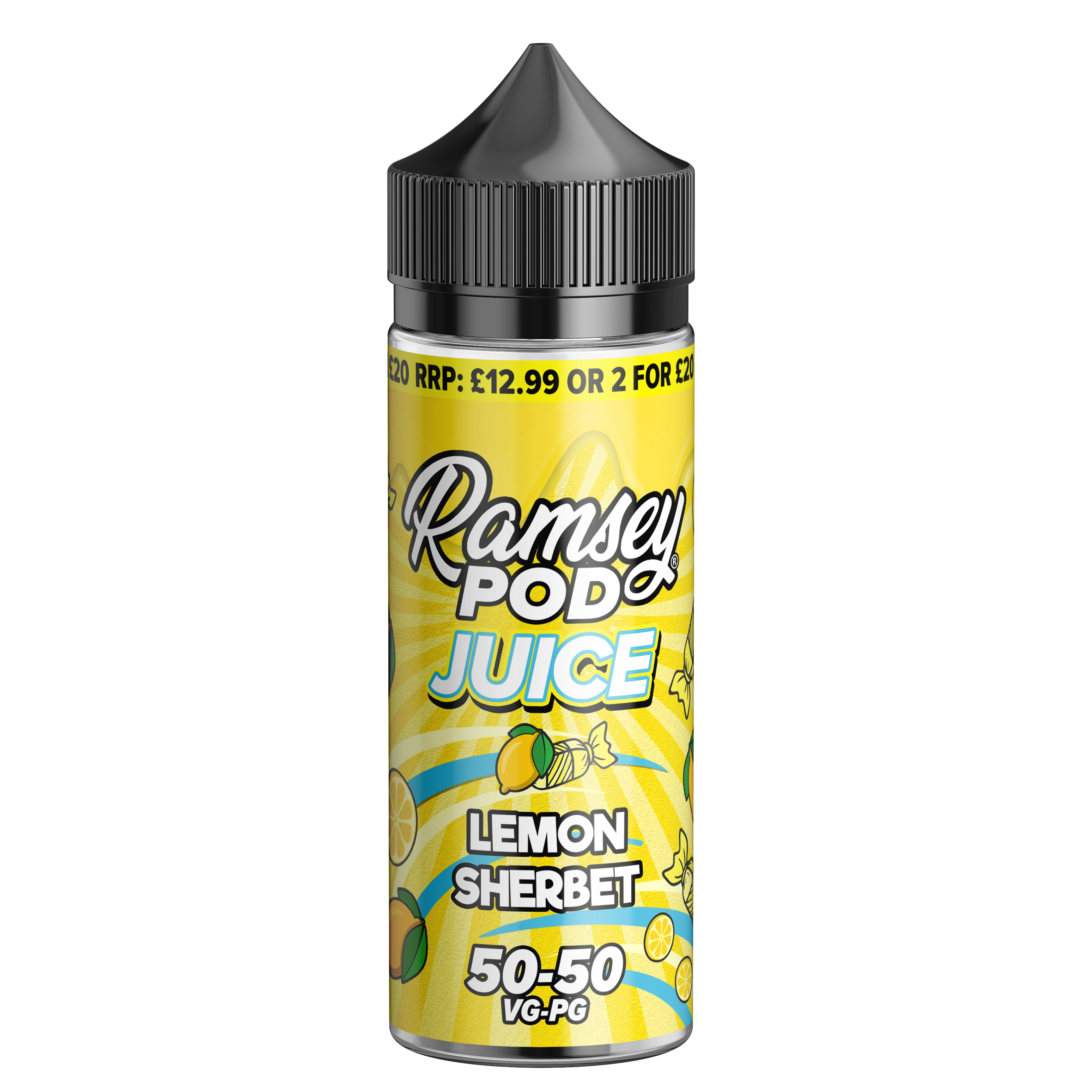 Ramsey Pod Juice Lemon Sherbet 0mg 100ml Shortfill E-Liquid