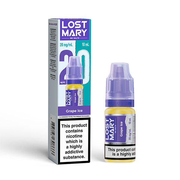 Lost Mary 10ml Nic Salts (20mg) - Grape Ice