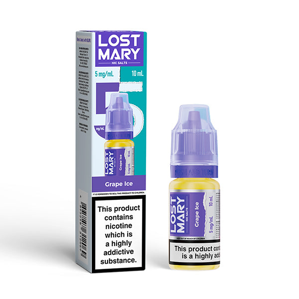 Lost Mary 10ml Nic Salts (5mg) - Grape Ice