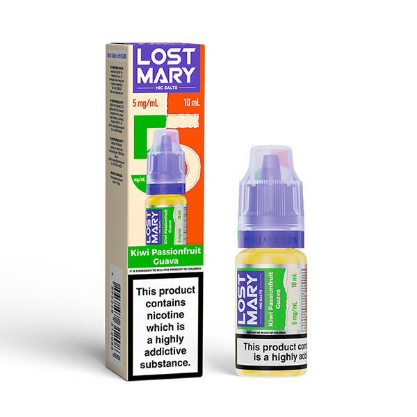 Lost Mary 10ml Nic Salts (5mg) - Kiwi Passionfruit Guava