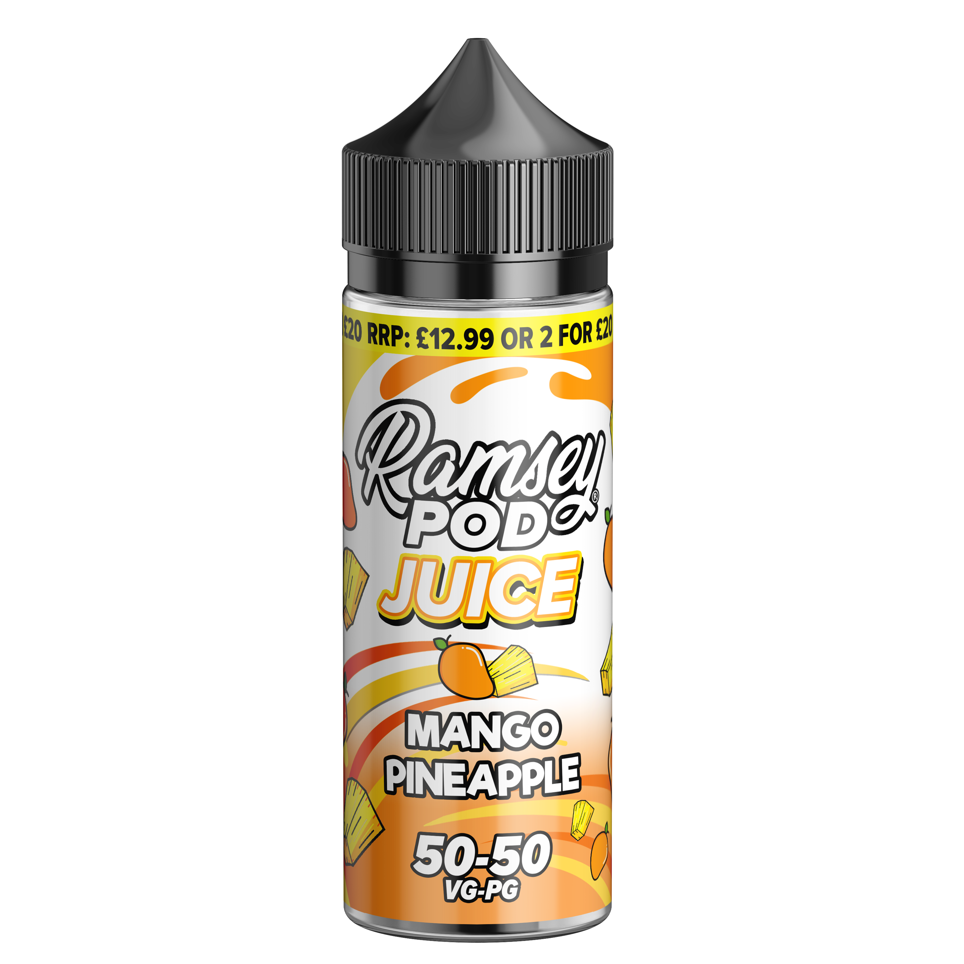 Ramsey Pod Juice Mango Pineapple 0mg 100ml Shortfill E-Liquid Price Marked