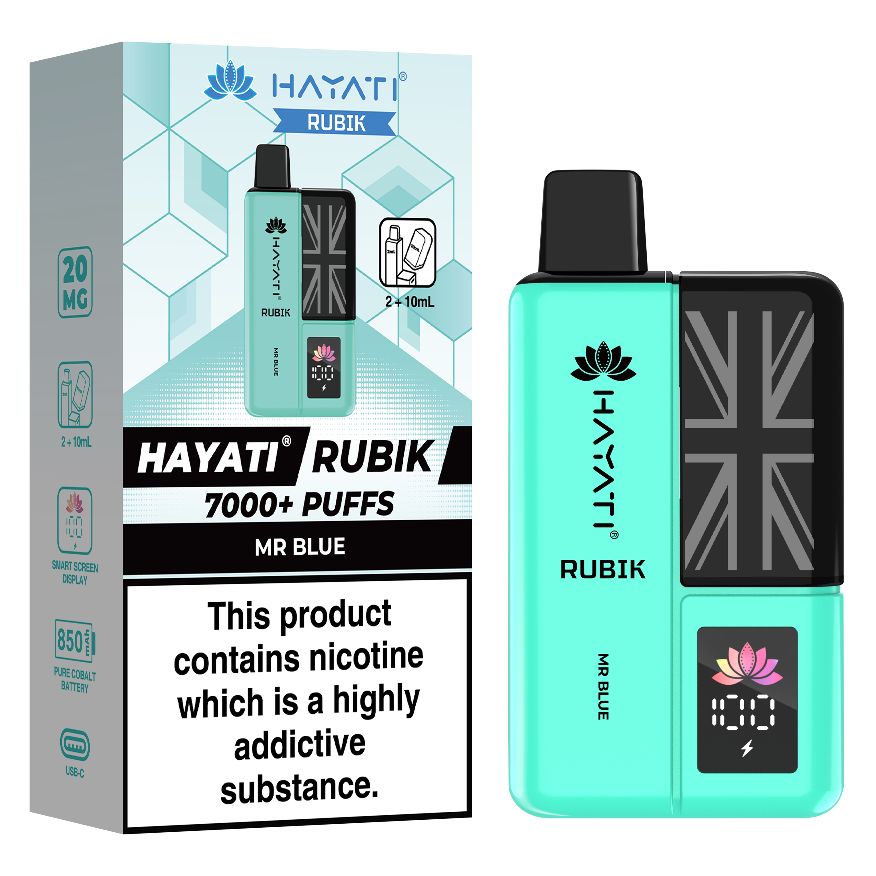 Hayati Rubik 7000+ Puff Prefilled Vape Kit