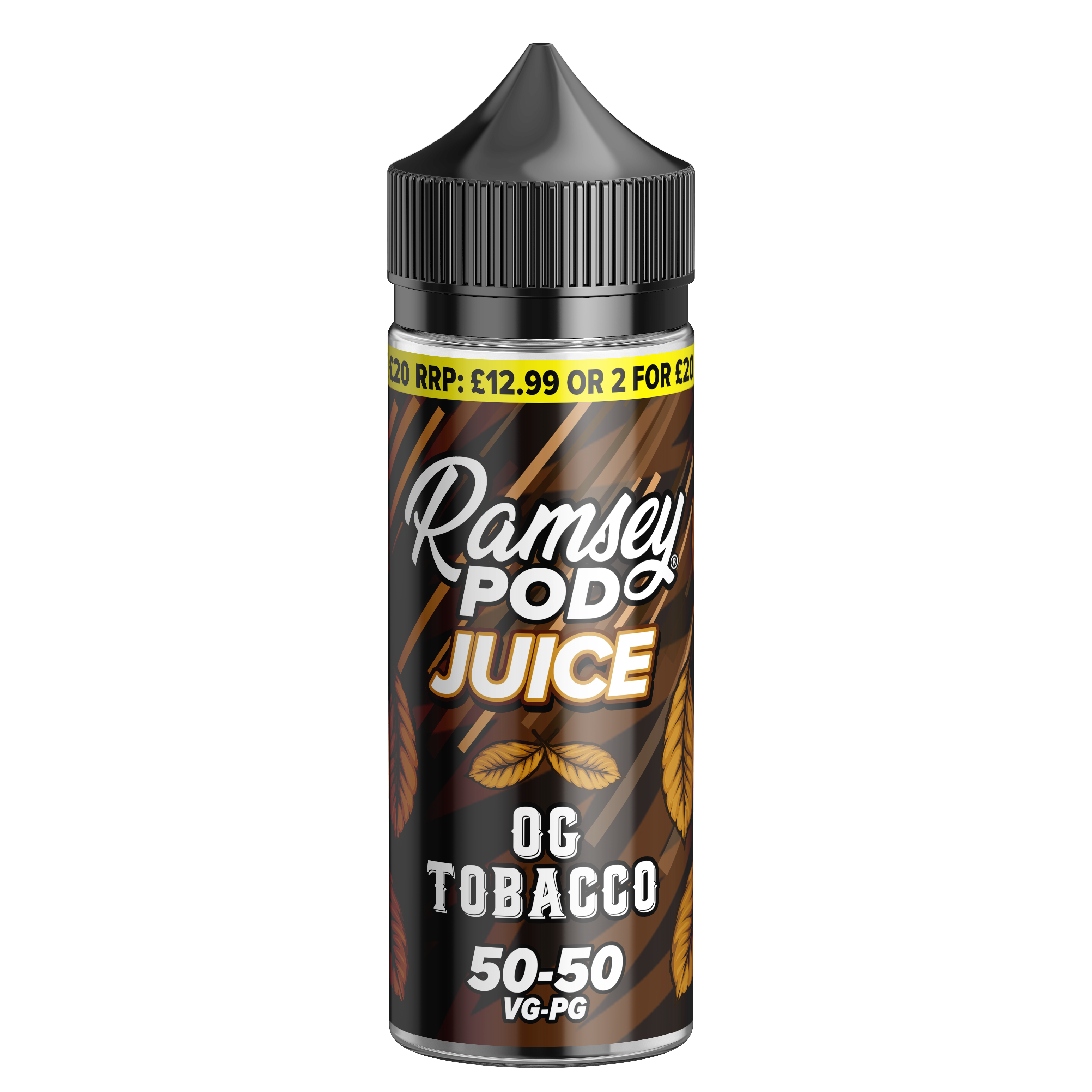 Ramsey Pod Juice OG Tobacco 0mg 100ml Shortfill E-Liquid Price Marked