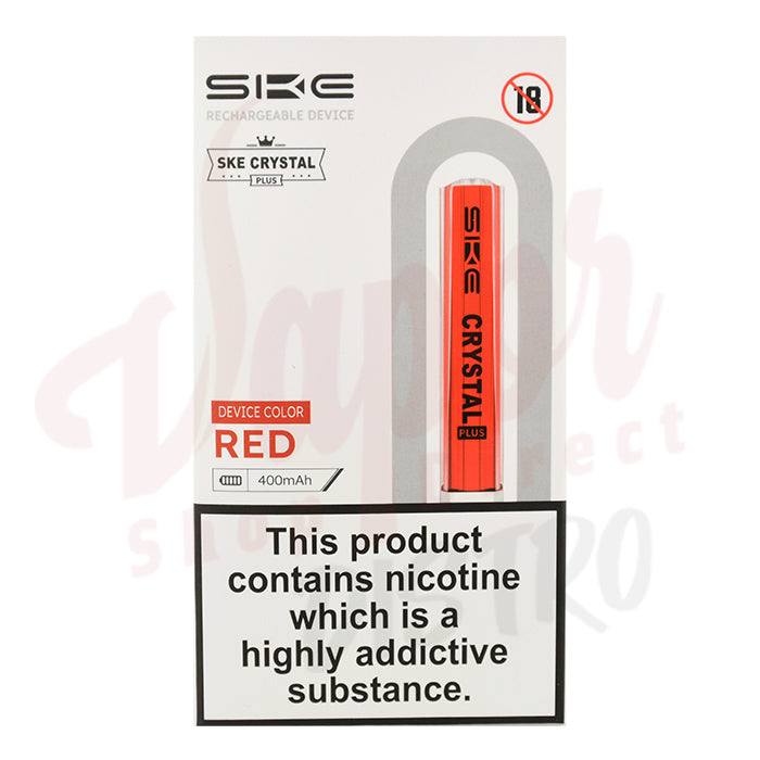 SKE Crystal Plus Rechargeable Vape Kit - Red