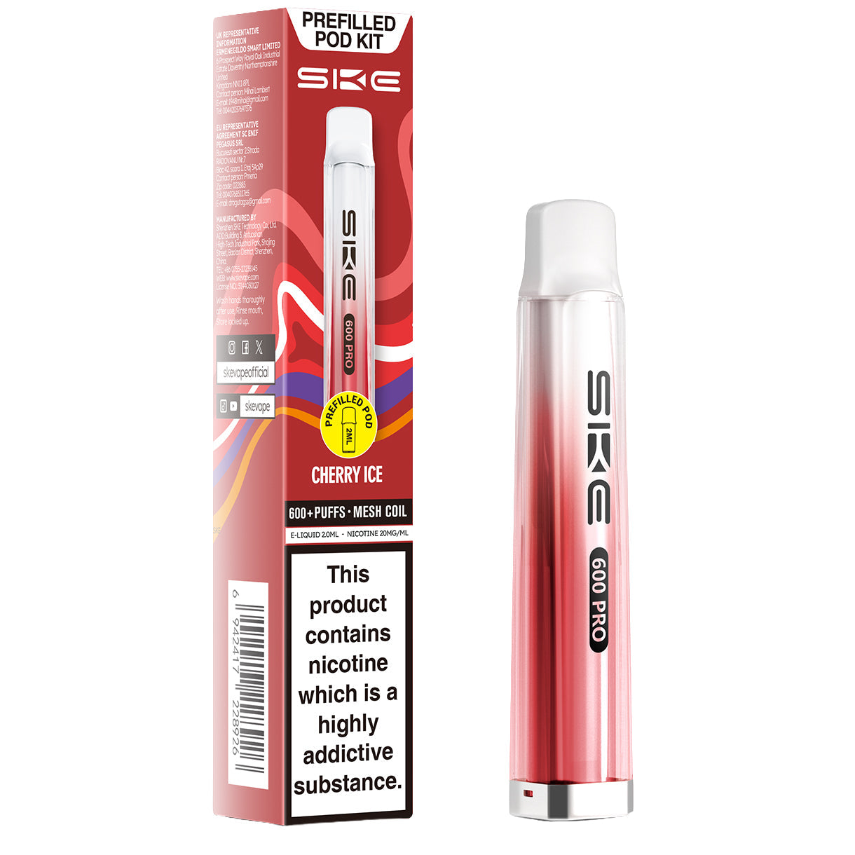 SKE 600 Pro Prefilled Pod Kit