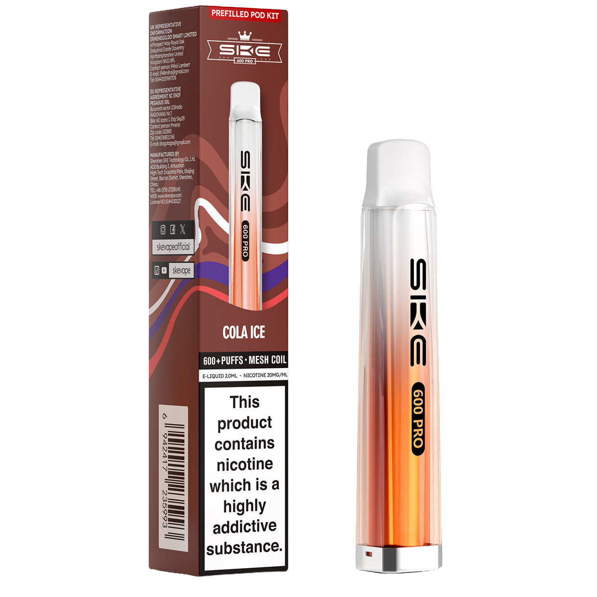 SKE 600 Pro Prefilled Pod Kit