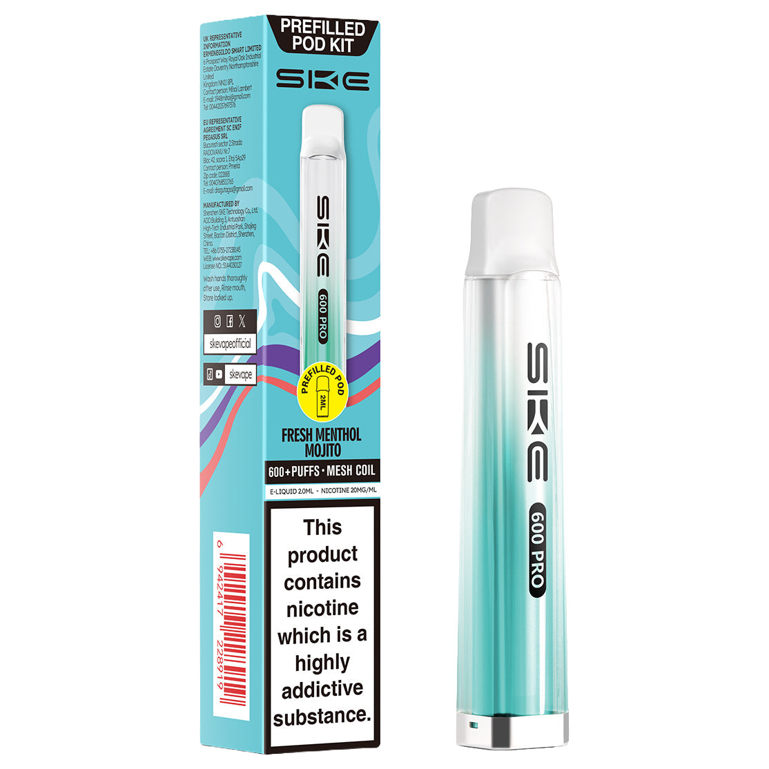 SKE 600 Pro Prefilled Pod Kit