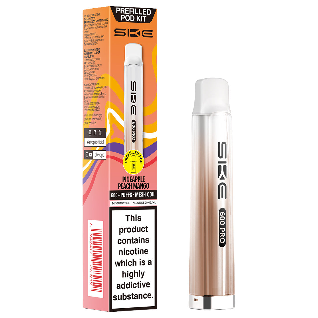 SKE 600 Pro Prefilled Pod Kit