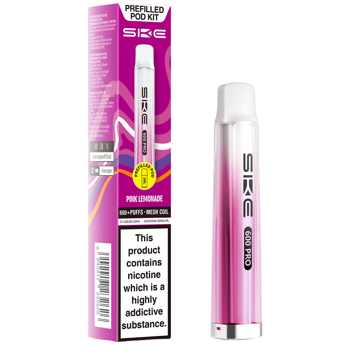 SKE 600 Pro Prefilled Pod Kit