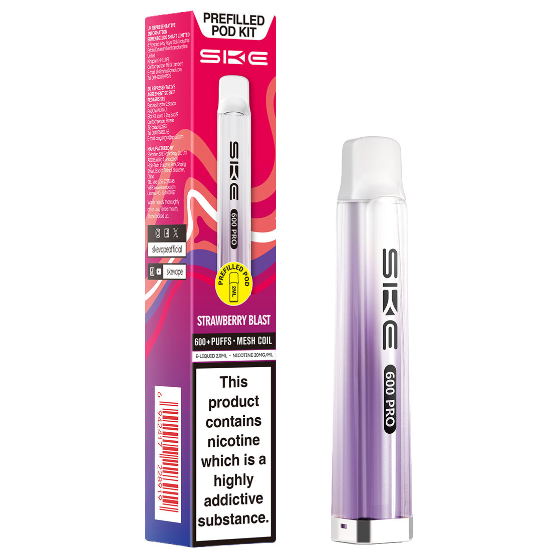 SKE 600 Pro Prefilled Pod Kit