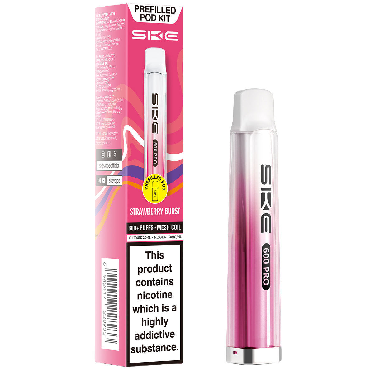 SKE 600 Pro Prefilled Pod Kit