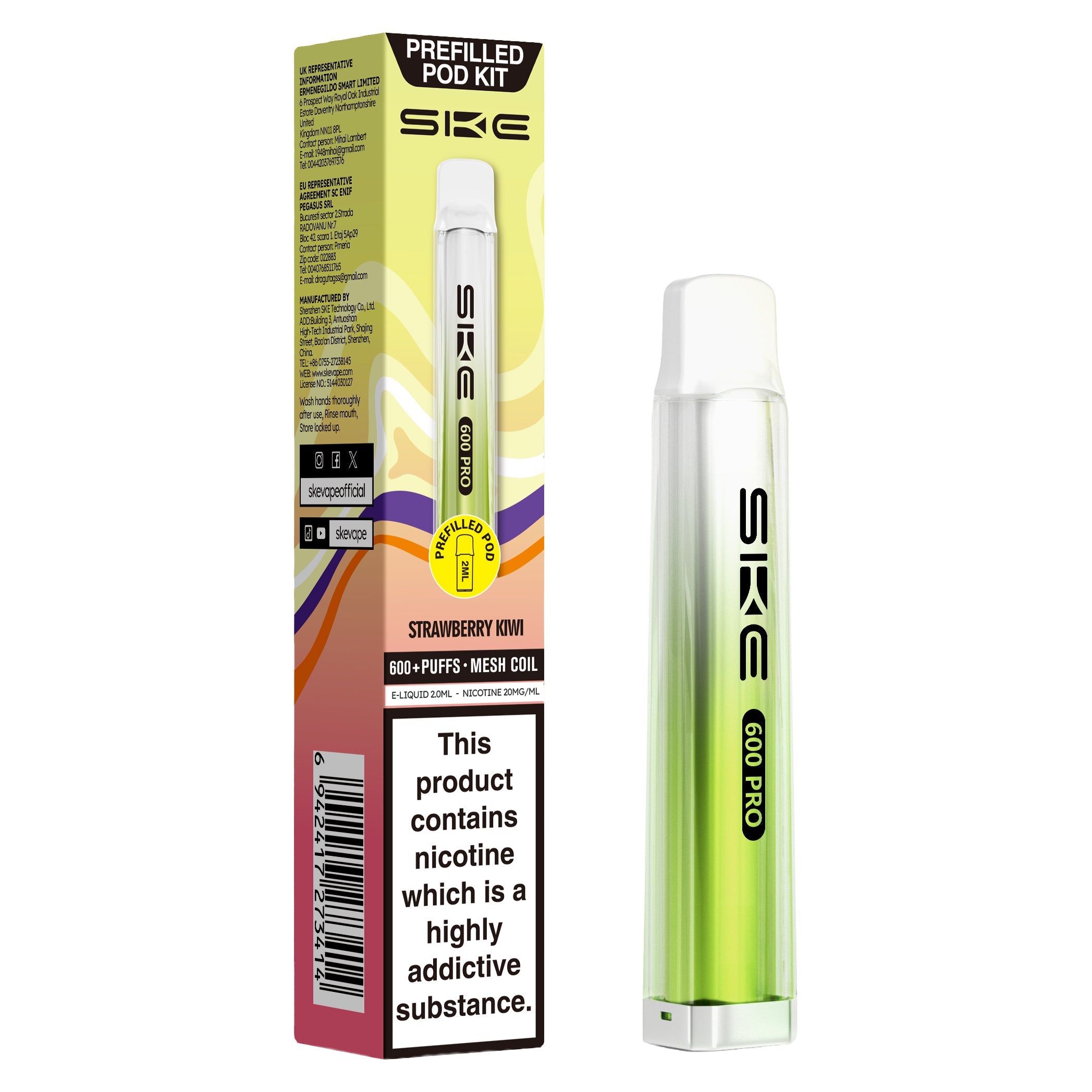 SKE 600 Pro Prefilled Pod Kit