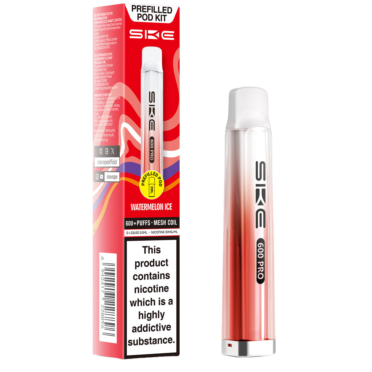 SKE 600 Pro Prefilled Pod Kit