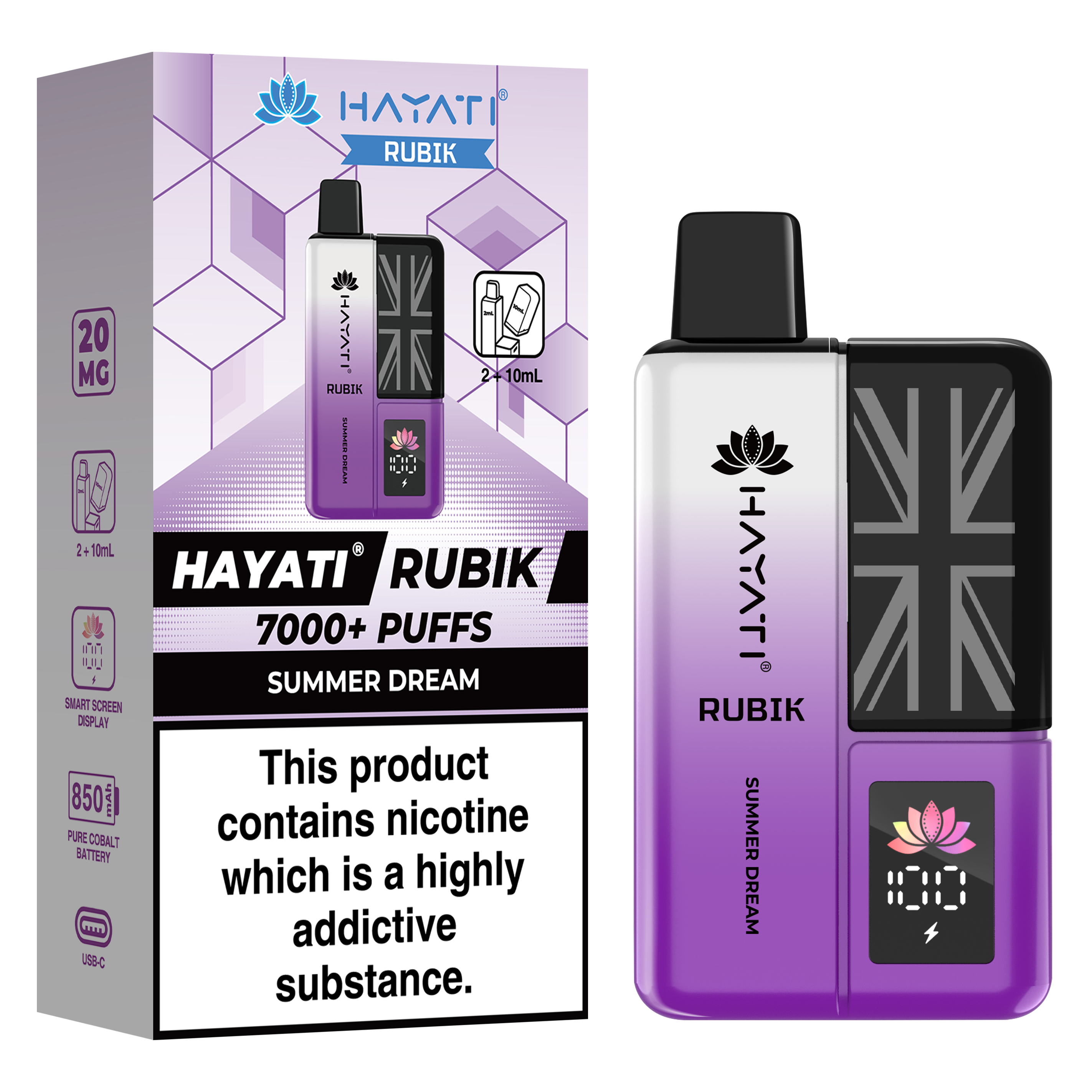 Hayati Rubik 7000+ Puff Prefilled Vape Kit