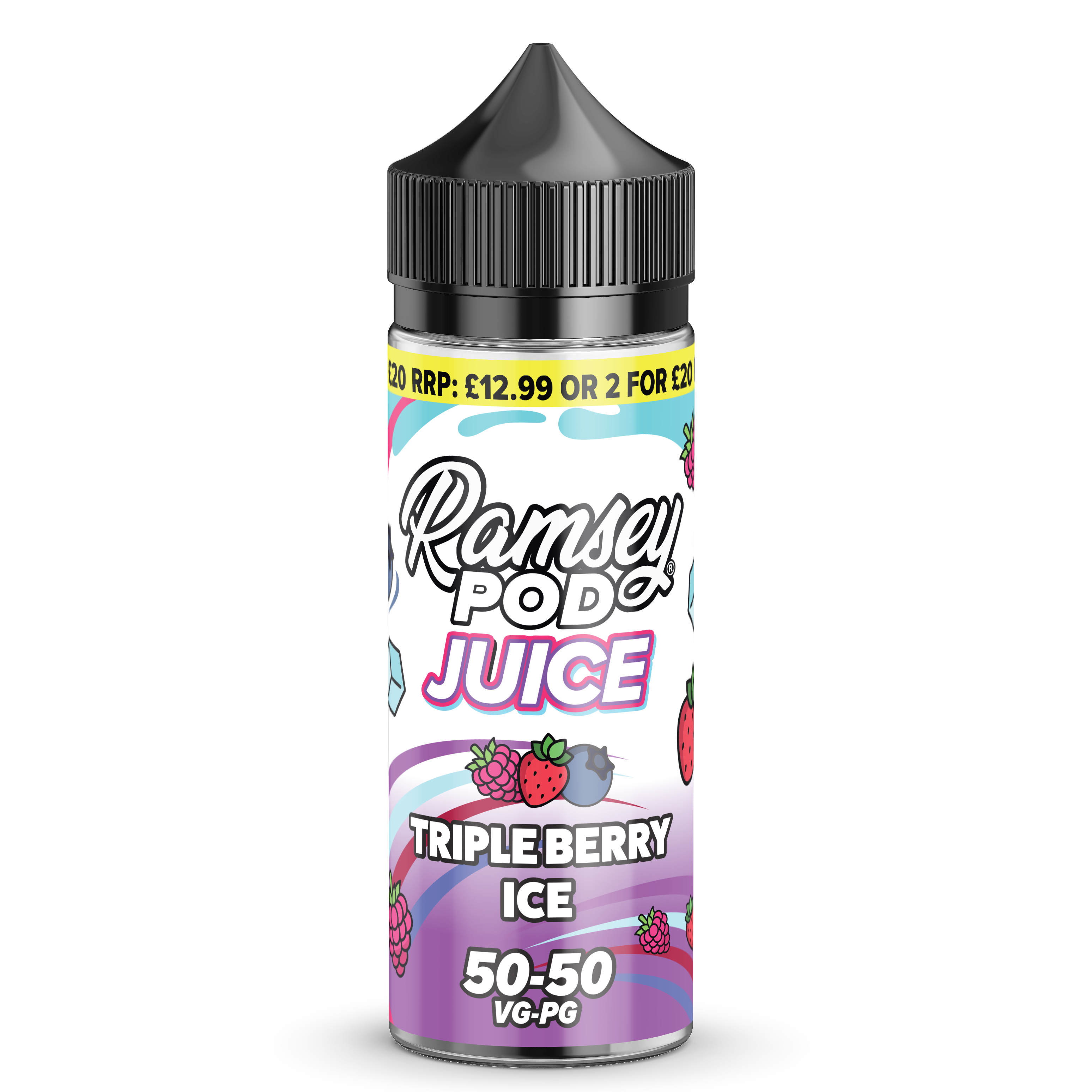 Ramsey Pod Juice Triple Berry Ice 0mg 100ml Shortfill E-Liquid