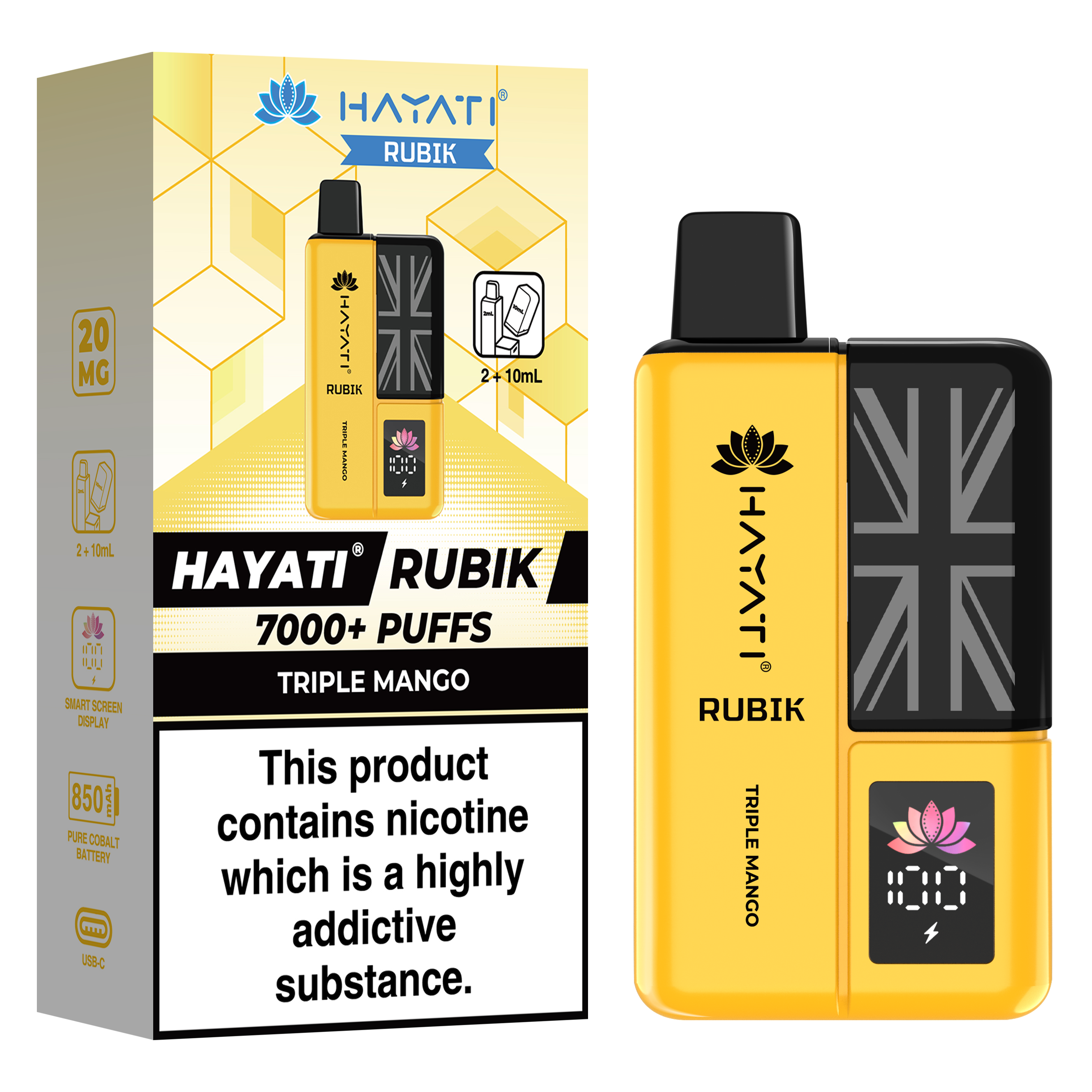 Hayati Rubik 7000+ Puff Prefilled Vape Kit